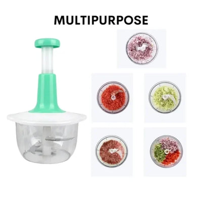 5-in-1 Manual Hand Chopper – Push Cutter for Veg & Meat