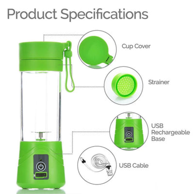 6 Blade Portable Juicer Blender for Protein Shakes and Smoothies