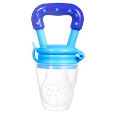 Baby Fruit Feeder Pacifier Silicone Design in blue