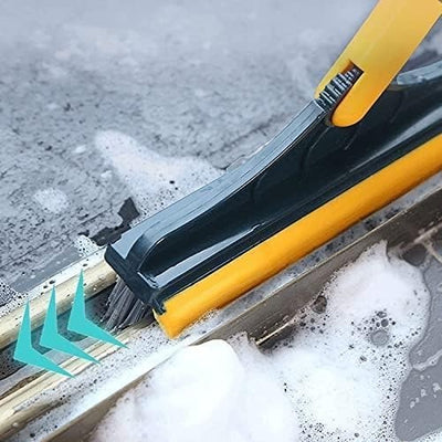 2-in-1 Floor Cleaning Brush – Long Handle Scrubber with Rotatable Head for Bathroom, Tile & Windows