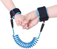 Child safety anti-lost wrist band in blue color