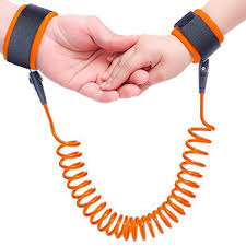 Child safety anti-lost wrist band in orange color