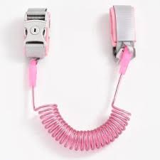 Child safety anti-lost wrist band in pink color