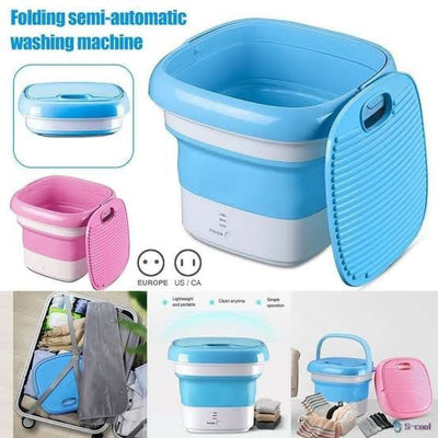 Portable Mini Folding Washing Machine with Dryer – Space-Saving Laundry Solution