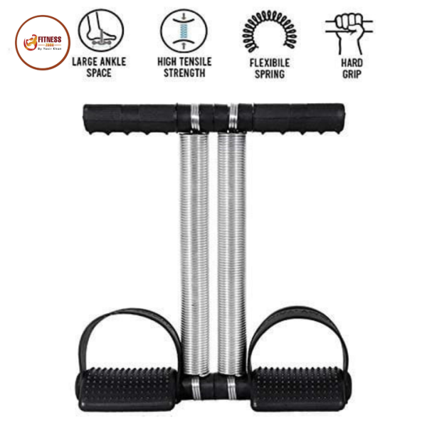 Tummy Trimmer Double Spring – Foot Pedal Resistance Band for Abs & Waist