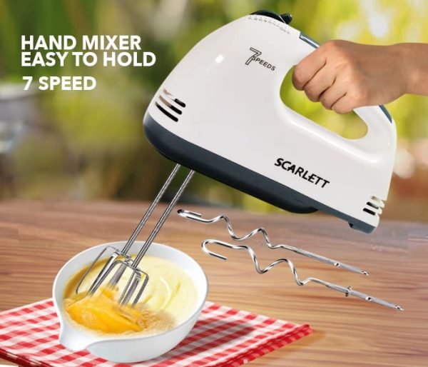 Scarlett 7-Speed Electric Beater – Hand Mixer for Baking & Dough