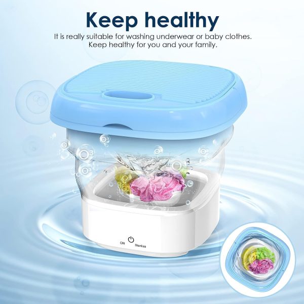 Portable Mini Folding Washing Machine with Dryer – Space-Saving Laundry Solution