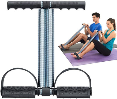 Tummy Trimmer Double Spring – Foot Pedal Resistance Band for Abs & Waist