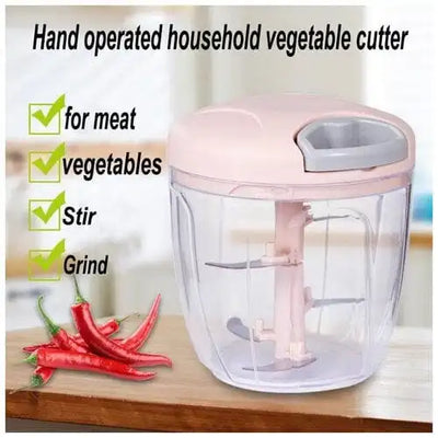 Hand-pulled multipurpose chopper for vegetables and meat