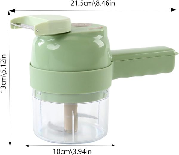 Premium 5-in-1 Electric Hand Chopper – Mini Handheld Vegetable Cutter & Slicer Set