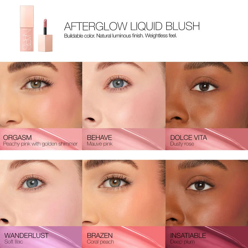 Lightweight texture of radiant liquid blush