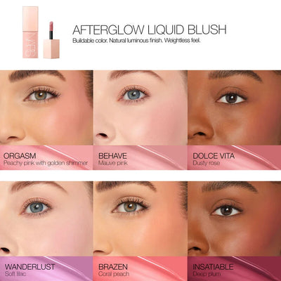 Lightweight texture of radiant liquid blush