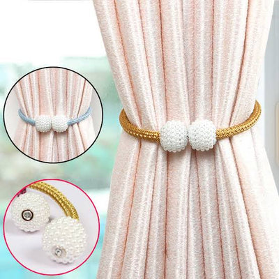 Elegant Magnetic Curtain Tieback Set – Decorative Buckle Clips for Drapes & Home Décor