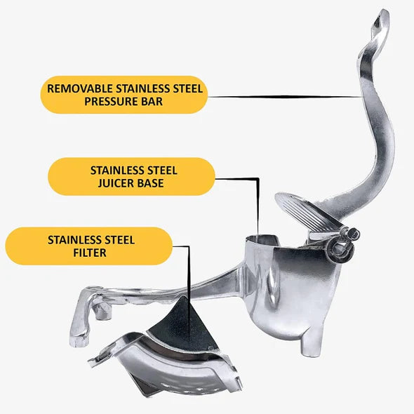 Premium Stainless Steel Hand Juicer – Easy Citrus Press for Fresh Healthy Juice