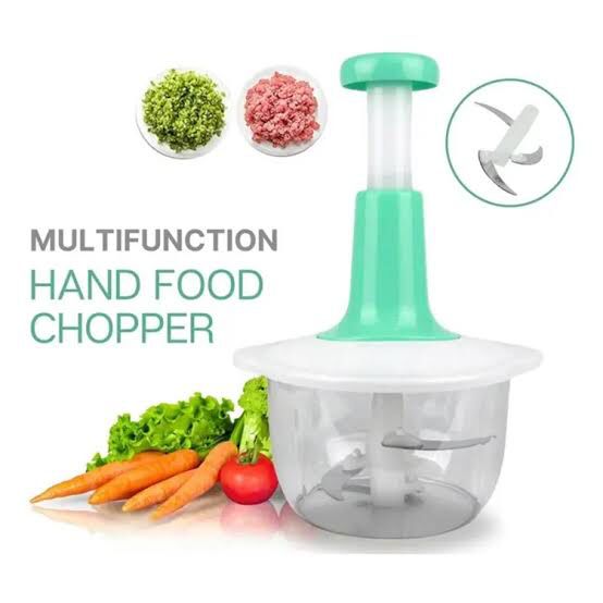 5-in-1 Manual Hand Chopper – Push Cutter for Veg & Meat