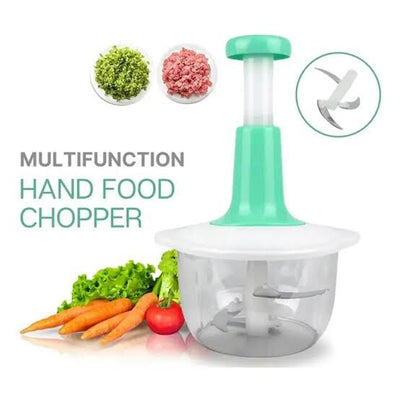 5-in-1 Manual Hand Chopper – Push Cutter for Veg & Meat