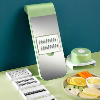 5-in-1 Vegetable Cutter – Easy, Fast, Stainless Steel Slicer Tool