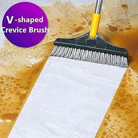 2-in-1 Floor Cleaning Brush – Long Handle Scrubber with Rotatable Head for Bathroom, Tile & Windows