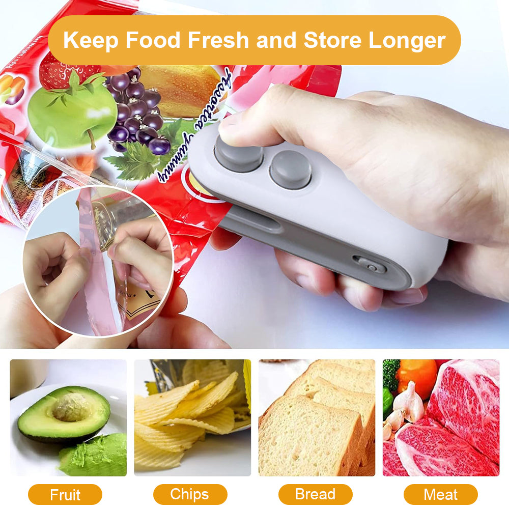 2-in-1 Mini Sealing Machine – USB Rechargeable & Portable
