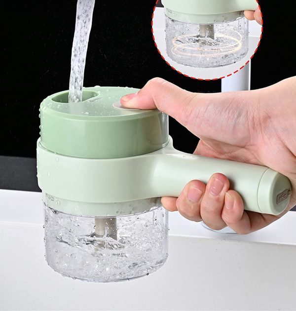 Premium 5-in-1 Electric Hand Chopper – Mini Handheld Vegetable Cutter & Slicer Set