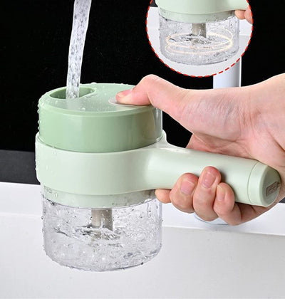 Premium 5-in-1 Electric Hand Chopper – Mini Handheld Vegetable Cutter & Slicer Set