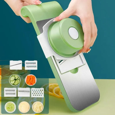 5-in-1 Vegetable Cutter – Easy, Fast, Stainless Steel Slicer Tool