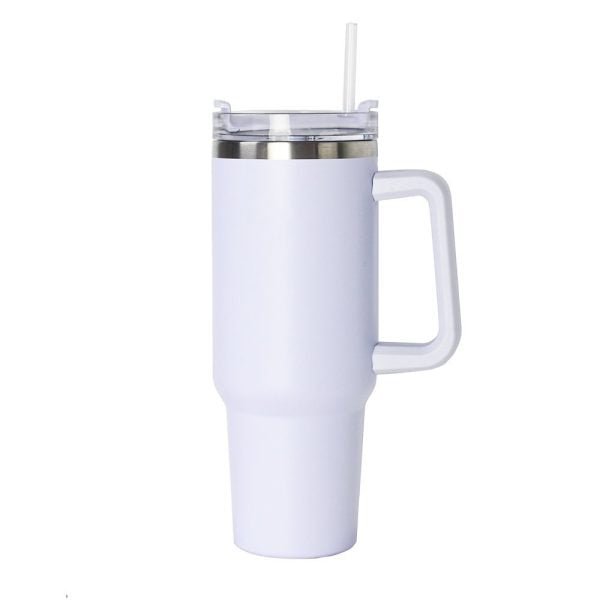 Stanley 40oz Vacuum Insulated Tumbler with Straw in white