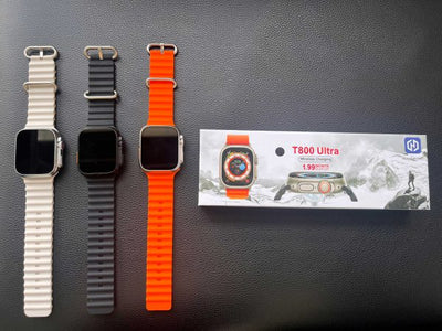 T800 smartwatch with 7 interchangeable straps