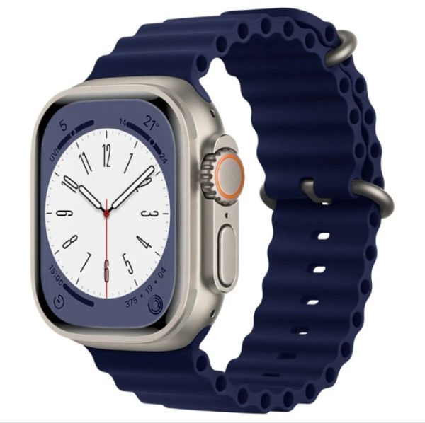 T800 smartwatch with HD digital display in blue design