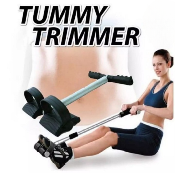 Tummy Trimmer Double Spring – Foot Pedal Resistance Band for Abs & Waist