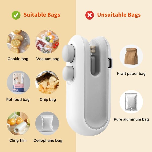 2-in-1 Mini Sealing Machine – USB Rechargeable & Portable