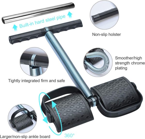 Tummy Trimmer Double Spring – Foot Pedal Resistance Band for Abs & Waist